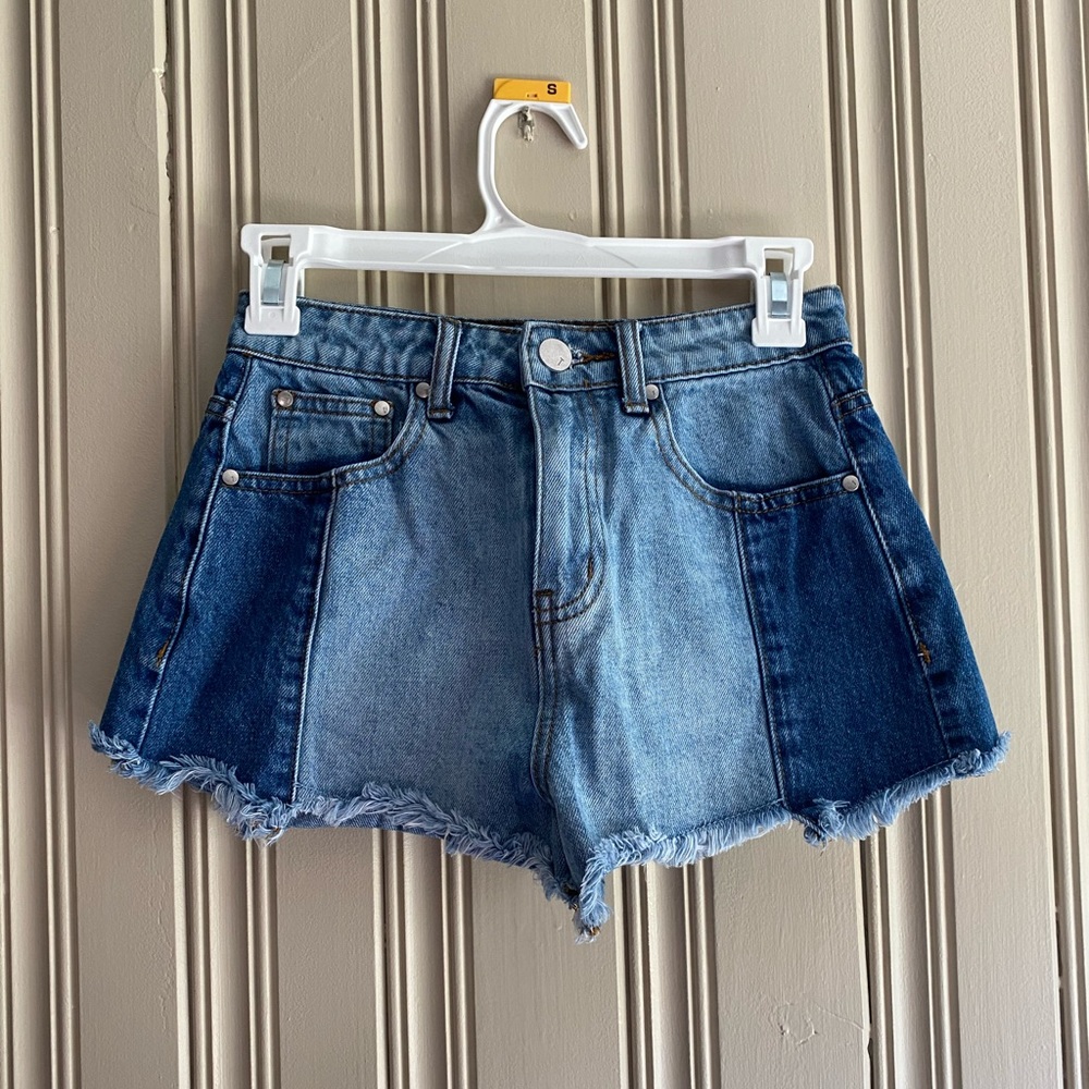 Tobi two toned jean shorts